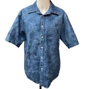 Eighty Eight Men's Collared Short Sleeve Tie Dye Button Down Shirt Size Large